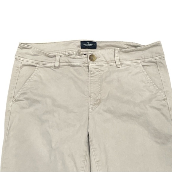American Eagle Kick Boot Women's Khaki Pants Size 12 Long - Picture 2 of 4